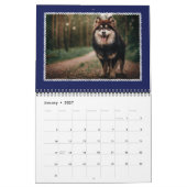 Navy Blue Nautical Rope Lijst Foto Kalender (Jan 2027)