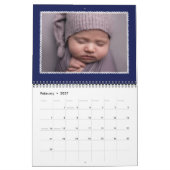 Navy Blue Nautical Rope Lijst Foto Kalender (Feb 2027)