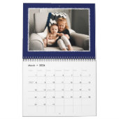 Navy Blue Nautical Rope Lijst Foto Kalender (Mar 2026)