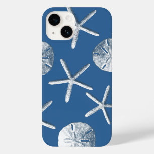 Navy Blue Nautical Seashells Case-Mate iPhone Case