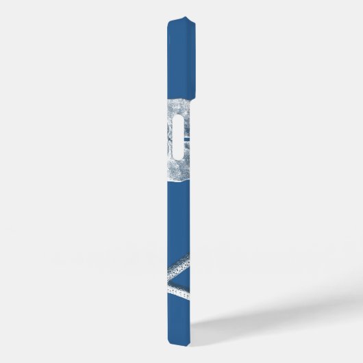 Navy Blue Nautical Seashells Case-Mate iPhone Case (Achterkant / Rechts)