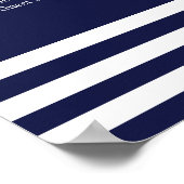 Navy Blue Nautical Seating Plan met Anchor Poster (Hoek)