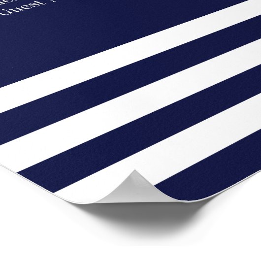 Navy Blue Nautical Seating Plan met Anchor Poster (Hoek)