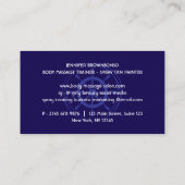 Navy Blue Nautical Ship Wheel Visitekaartje (Achterkant)