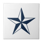 Navy blue nautical star klein aangepast keramisch  tegeltje<br><div class="desc">Navy blue nautical star klein aangepast keramisch tegels. Aangepaste tegels met pictogramontwerp. Stijlvol decor voor nieuw huis. Aangepaste keuken- en badkamerwanddecoraties. Creëer je eigen trendy backsplash. Verkrijgbaar in kleine en grote afmetingen.  kleuren.</div>