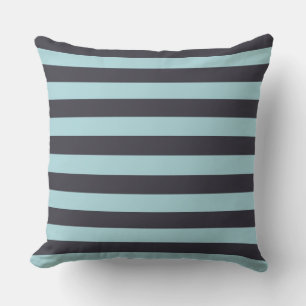 Navy Blue Nautical Stripes   Mengsel en matchen Buitenkussen
