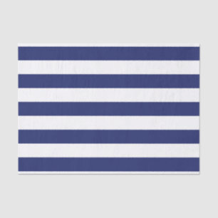 Navy Blue Nautical Stripes Tissuepapier