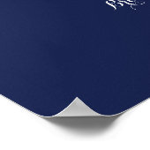 Navy Blue Nautical Wedding Reception Sign Print (Hoek)