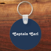Navy Blue Nautical Welkom Over Custom Boat Sleutelhanger (Achterkant)