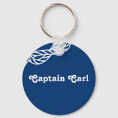 Navy Blue Nautical Welkom Over Custom Boat Sleutelhanger (Achterkant)