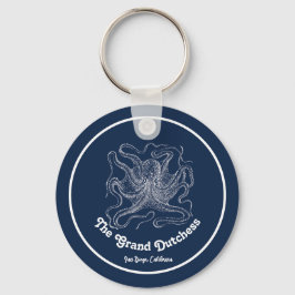 Navy Blue Nautical Welkom Over Custom Boat Sleutelhanger