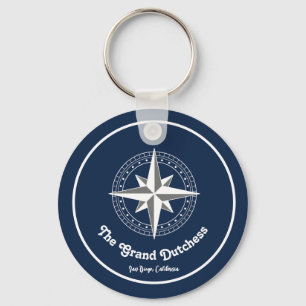 Navy Blue Nautical Welkom Over Custom Boat Sleutelhanger