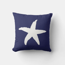 Navy Blue Nautical Zee Star Kussen