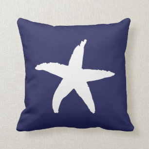 Navy Blue Nautical Zee Star Kussen