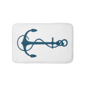 Navy Blue nautische boot anker illustratie Badmat (Voorkant)