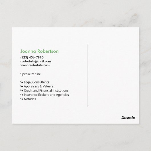 Navy blue Net verkocht onroerend goed advertentie  Briefkaart (Achterkant)