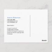 Navy Blue Net verkocht onroerend goed advertentie Briefkaart (Achterkant)