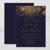 Navy Blue Niets ingewikkelds, gewoon lief trouwen Kaart (Voorkant / Achterkant)