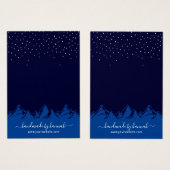 Navy Blue Night Mountains Handmade Earning Display Visitekaartje (Voorkant /achterkant)