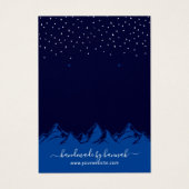 Navy Blue Night Mountains Handmade Earning Display Visitekaartje (Voorkant)