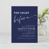 Navy Blue Night voor repetitie diner Kaart (Staand voorkant)