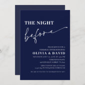 Navy Blue Night voor repetitie diner Kaart (Voorkant / Achterkant)