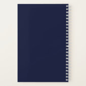 Navy Blue - Notitieboek voor persoonlijk monogram (Achterkant)