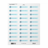 Navy Blue Octopus nautisch ontwerp Etiket (Full Sheet)