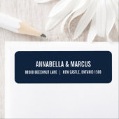 Navy Blue Old Fashion Typography Address Label (Insitu)