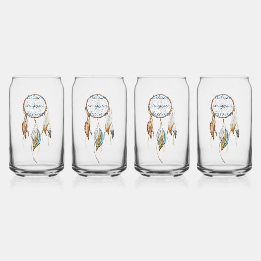 Navy Blue Ombre Droomvanger Blikvorm Glas (Voorkant)