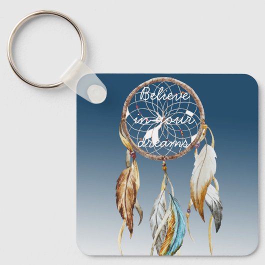 Navy Blue Ombre Droomvanger Sleutelhanger (Voorkant)