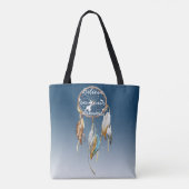 Navy Blue Ombre Droomvanger Tote Bag (Achterkant)