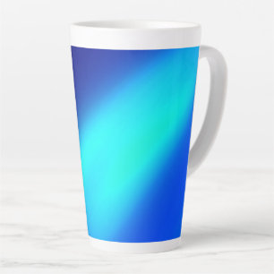 Navy Blue Ombre Moonlight Two Strip Latte Mok