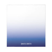 Navy Blue Ombre Notitieblok voor gepersonaliseerde (Voorkant)