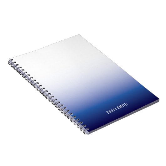 Navy Blue Ombre Professional, Notitieboek voor aan (Rechterzijde)
