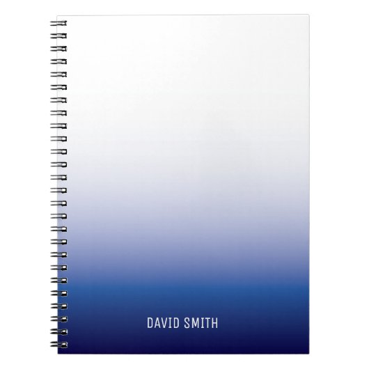 Navy Blue Ombre Professional, Notitieboek voor aan (Voorkant)