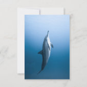 Navy Blue, onder het Zee dolfijnenkusthuwelijk RSVP Kaartje (Achterkant)