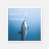 Navy Blue, onder het Zee dolfijnenkusthuwelijk Servet (Voorkant)