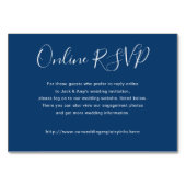Navy Blue Online Website RSVP Behuizing Kaarten (Voorkant)
