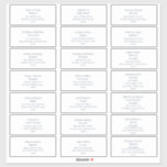 Navy Blue op White Wedding Guest Adresetiketten Sticker<br><div class="desc">Deze marineblauw op witte bruiloft gastadresetiketten zijn perfect voor je moderne,  minimalistische marineblauw en witte bruiloft. Het ontwerp bevat een minimaal hedendaags lettertype dat vergezeld gaat van een formele kalligrafie. Houd het zoals is,  of verkies om het met uw eigen kunstwerk of foto's te personaliseren!</div>