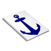 Navy Blue op witte kustanker Notitieboek (Rechterzijde)