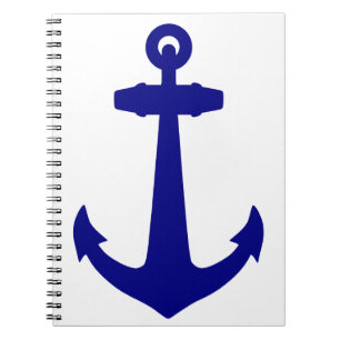 Navy Blue op witte kustanker Notitieboek