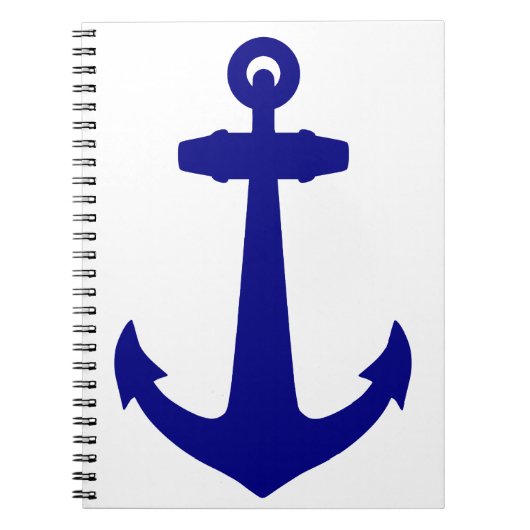 Navy Blue op witte kustanker Notitieboek (Voorkant)