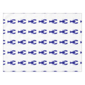 Navy Blue op witte kuststrook Tafelkleed (Voorkant (Horizontaal))