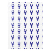 Navy Blue op witte kuststrook Tafelkleed (Voorkant)