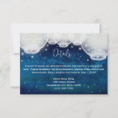 Navy Blue Opulence Galaxy Paper Lantern Behuizing RSVP Kaartje (Voorkant)