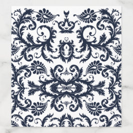 Navy Blue Opulence Victoriaans Damask bruiloft