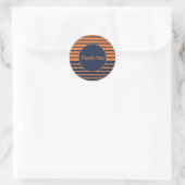 Navy Blue Oranje Dank je Sticker (Tas)