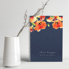 Navy Blue Oranje Poppy Letters to Daughter Journal Notitieboek