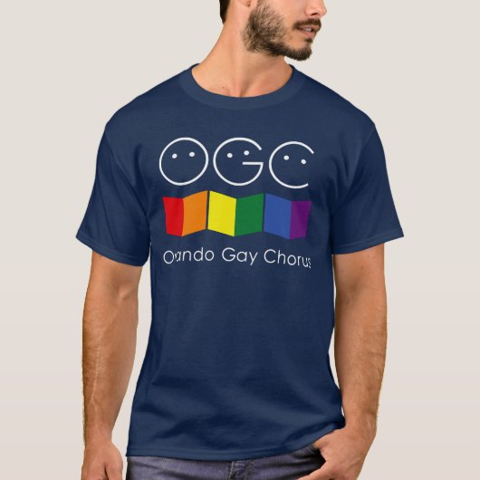 Navy Blue Orlando Gay Chorus Mannen T-shirt (Voorkant)